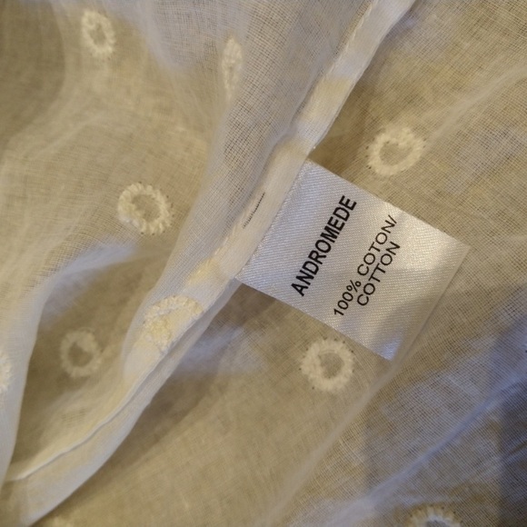 Mes Demoiselles Paris Women’s Cotton Blouse White Size 0 Embroidered Top - Picture 12 of 12